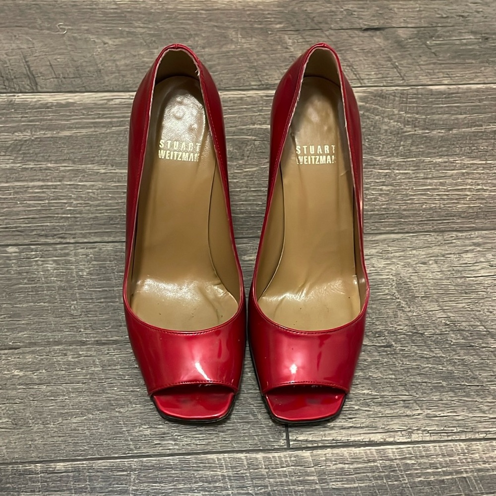 red stuart weitzman heels 👠
